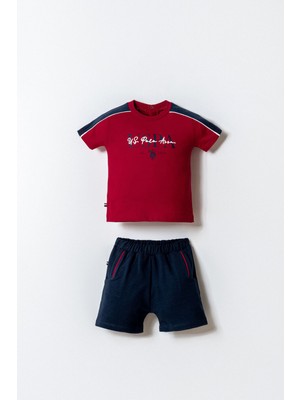 U.s. Polo Assn. Erkek Bebek Kırmızı Şort Takım