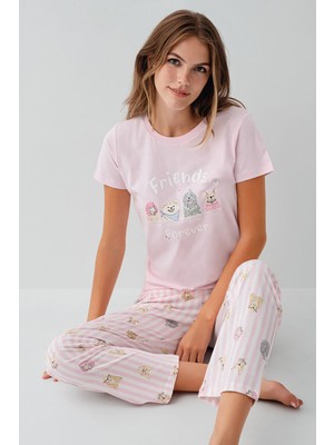Rolypoly Kadın Pembe Pijama Takım