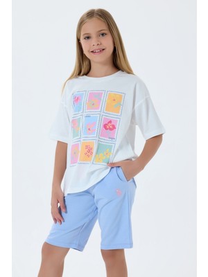 U.s. Polo Assn. Kız Çocuk Mavi Bermuda Takım