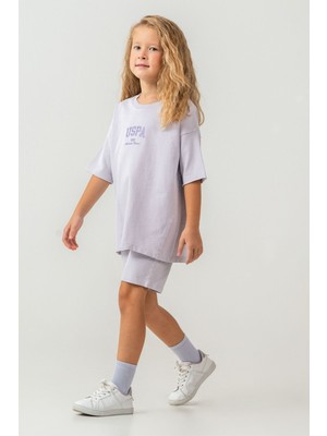 U.s. Polo Assn. Kız Çocuk Mor Bermuda Takım
