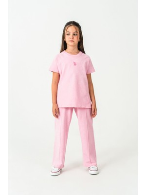 U.s. Polo Assn. Kız Çocuk Pembe Pijama Takım