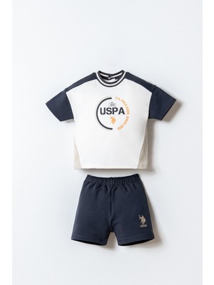 U.S. Polo Assn Erkek Bebek  2 li Şort T-şhirt Takım Füme