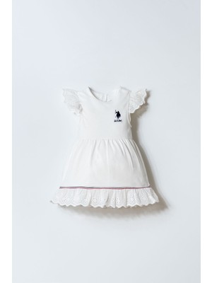 U.s. Polo Assn. Kız Bebek Beyaz Elbise