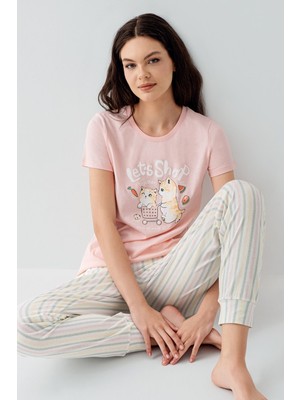 Arnetta Kadın Pembe Pijama Takım