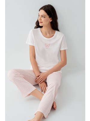 Arnetta Kadın Beyaz Pijama Takım