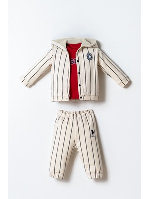 U.S. Polo Assn Erkek Bebek  3 lü Takım Kırmızı