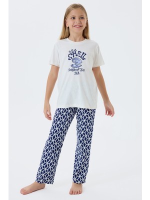 Arnetta Kız Çocuk Krem Pijama Takım