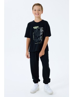 Rolypoly Erkek Çocuk Siyah Pijama Takım