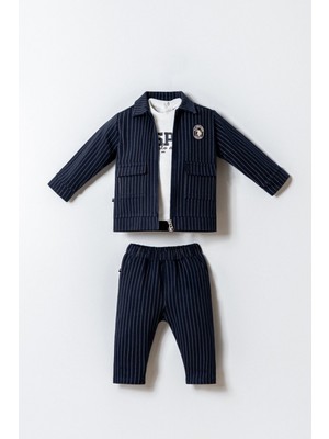 U.S. Polo Assn Erkek Bebek  3 lü Takım Lacivert