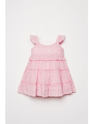 U.s. Polo Assn. Kız Bebek Pembe Elbise
