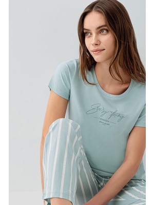 Pierre Cardin Kadın Yeşil Pijama Takım