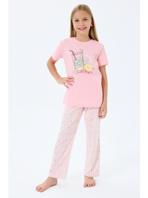 Rolypoly Kız Çocuk Pembe Pijama Takım