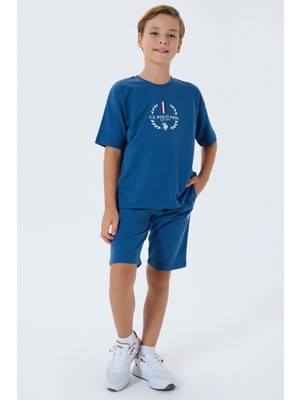 U.S. Polo Assn. Erkek Çocuk Lacivert Bermuda Takım US2408-C-V2