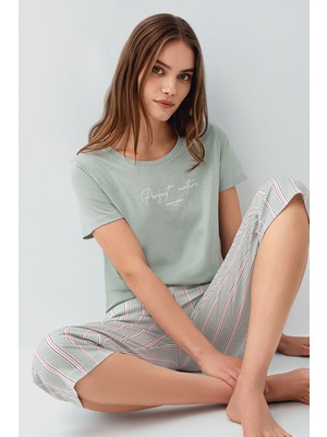 Pierre Cardin Kadın Yeşil Kapri Takım