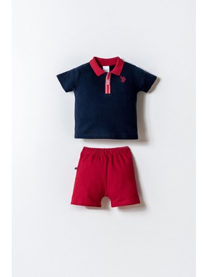 U.S. Polo Assn Erkek Bebek  2 li Şort T-şhirt Takım Lacivert