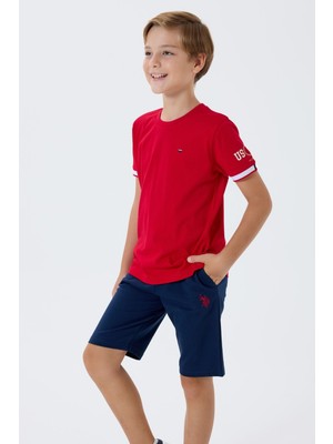U.s. Polo Assn. Erkek Çocuk Kırmızı Bermuda Takım