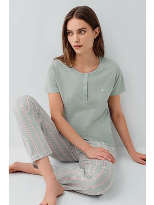 Pierre Cardin Kadın Yeşil Pijama Takım