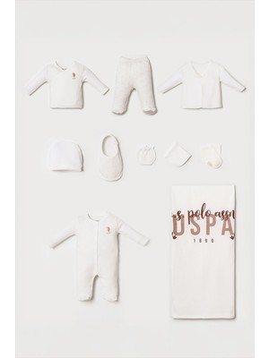 U.s. Polo Assn. Kız Bebek Beyaz Hastane Çıkışı 10’lu Set