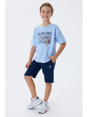 U.s. Polo Assn. Erkek Çocuk Mavi Bermuda Takım