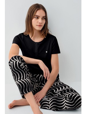 Pierre Cardin Kadın Siyah Pijama Takım