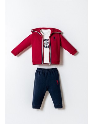U.s. Polo Assn. Erkek Bebek Kırmızı 3lü Takım