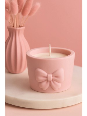 Japon Kiraz Çiçeği Kokulu Beton Mum - Ev Yapımı Dekoratif & Hediyelik Mum