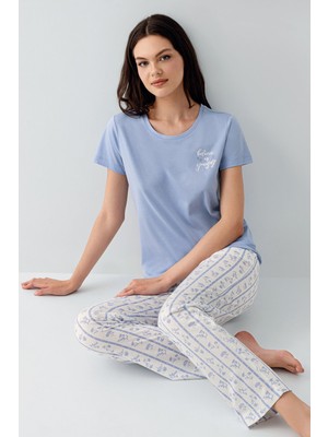 Arnetta Kadın Mavi Pijama Takım