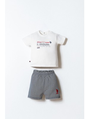 U.s. Polo Assn. Erkek Bebek Beyaz Şort Takım