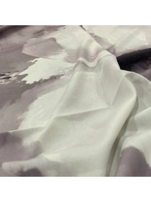 Moodşal Lila Tonlu  Gri Çiçekli Şal