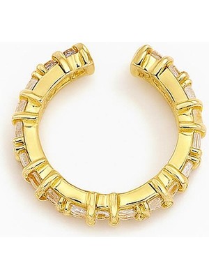 New Obsessions Taşlı Gold Kıkırdak Sıkıştırmalı Küpe