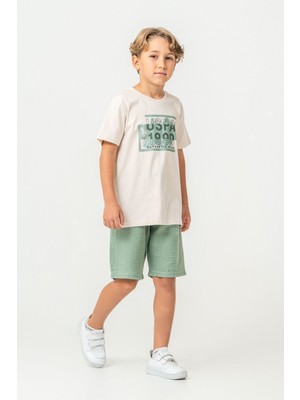 U.s. Polo Assn. Erkek Çocuk Yeşil Bermuda Takım