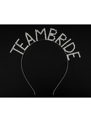 Selfbuysell Kristal Taşlı Gümüş Renk Team Bride Gelin Tacı (5324)