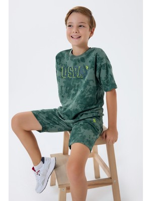 U.s. Polo Assn. Erkek Çocuk Yeşil Bermuda Takım