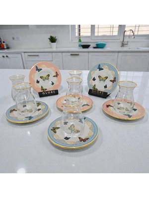 Sudedi Home Sudedi Butterfly Effect Altın Yaldızlı Çay Bardağı Takımı