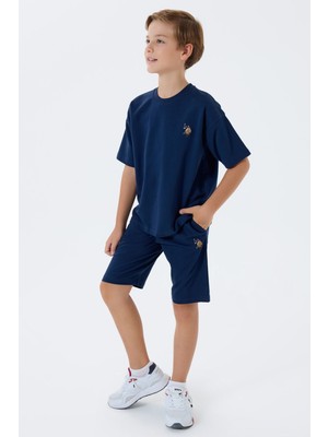 U.S. Polo Assn. U.S. Polo Assn Erkek Çocuk  2 li Bermuda T-şhirt Takım Lacivert