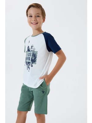 U.s. Polo Assn. Erkek Çocuk Yeşil Bermuda Takım