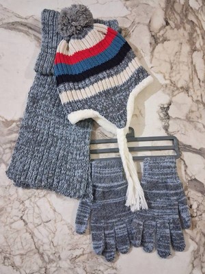 Edwol Çocuk Garson Boy 3 Lü Atkı Bere Eldiven Takımı