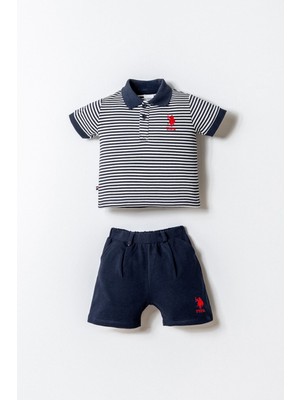 U.s. Polo Assn. Erkek Bebek Lacivert Şort Takım Regular Fit 3 Yaş İçin Günlük Kullanım