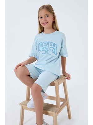 U.s. Polo Assn. Kız Çocuk Mavi Bermuda Takım