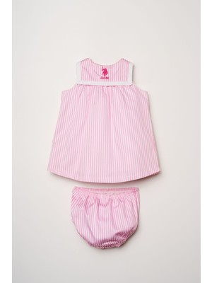 U.s. Polo Assn. Kız Bebek Pembe Elbise