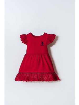 U.s. Polo Assn. Kız Bebek Kırmızı Elbise