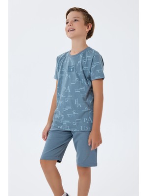 U.S. Polo Assn. U.S. Polo Assn Erkek Çocuk  2 li Bermuda T-şhirt Takım Gri