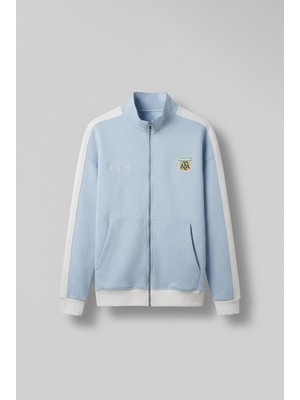 Abluka Online Erkek Fermuarlı Spor Relaxed Sweatshirt Açık Mavi