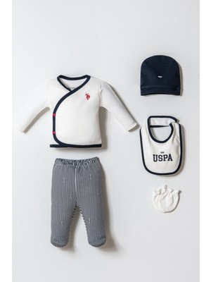 U.s. Polo Assn. Erkek Bebek Beyaz Hastane Çıkışı 5’li Set Özel Günler İçin Şık Tasarım