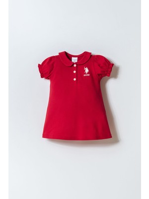 U.s. Polo Assn. Kız Bebek Kırmızı Elbise