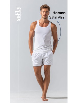Softy 2’li Erkek Pamuklu Atlet Seti – Beyaz, Nefes Alan Iç Giyim Ter Emici Rahat Kesim Xxl