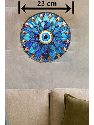 MODERN TASARI Marnello Consept "nazar Boncuk" Ahşap Modern Nazar Duvar Süsü - 2d Flat