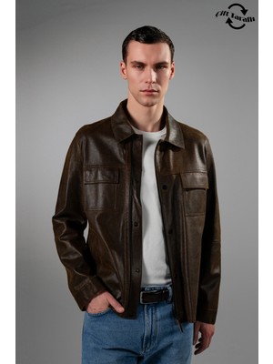 Valmenti Azila Erkek Taba Hakiki Deri Deri Mont 1000 Alz-23 Erk Derımont Y24