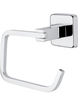 MegaVitrin Tema Kare Plus 71750 Paslanmaz Çelik Banyo Tuvalet Kağıtlığı Krom