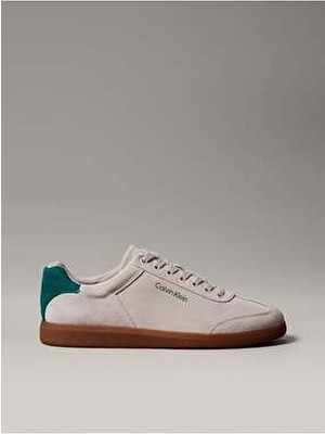 Calvin Klein Erkek Cupsole Tabanlı Süet Sneaker - Krem